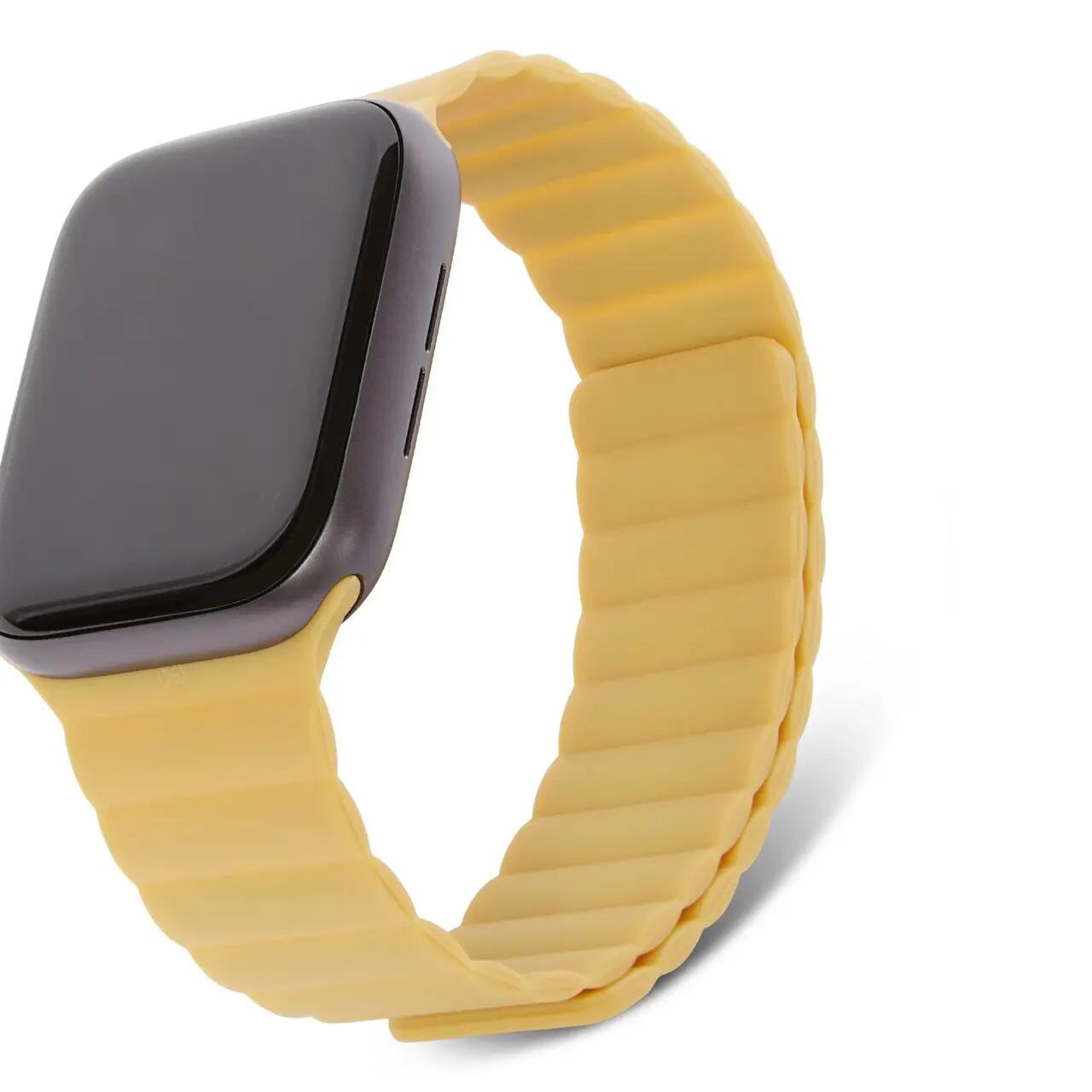 Silicone Magnet Traction Strap Lite for AppleWatch 45/44/42 mm Gen 1-7 - SE Sweet Corn