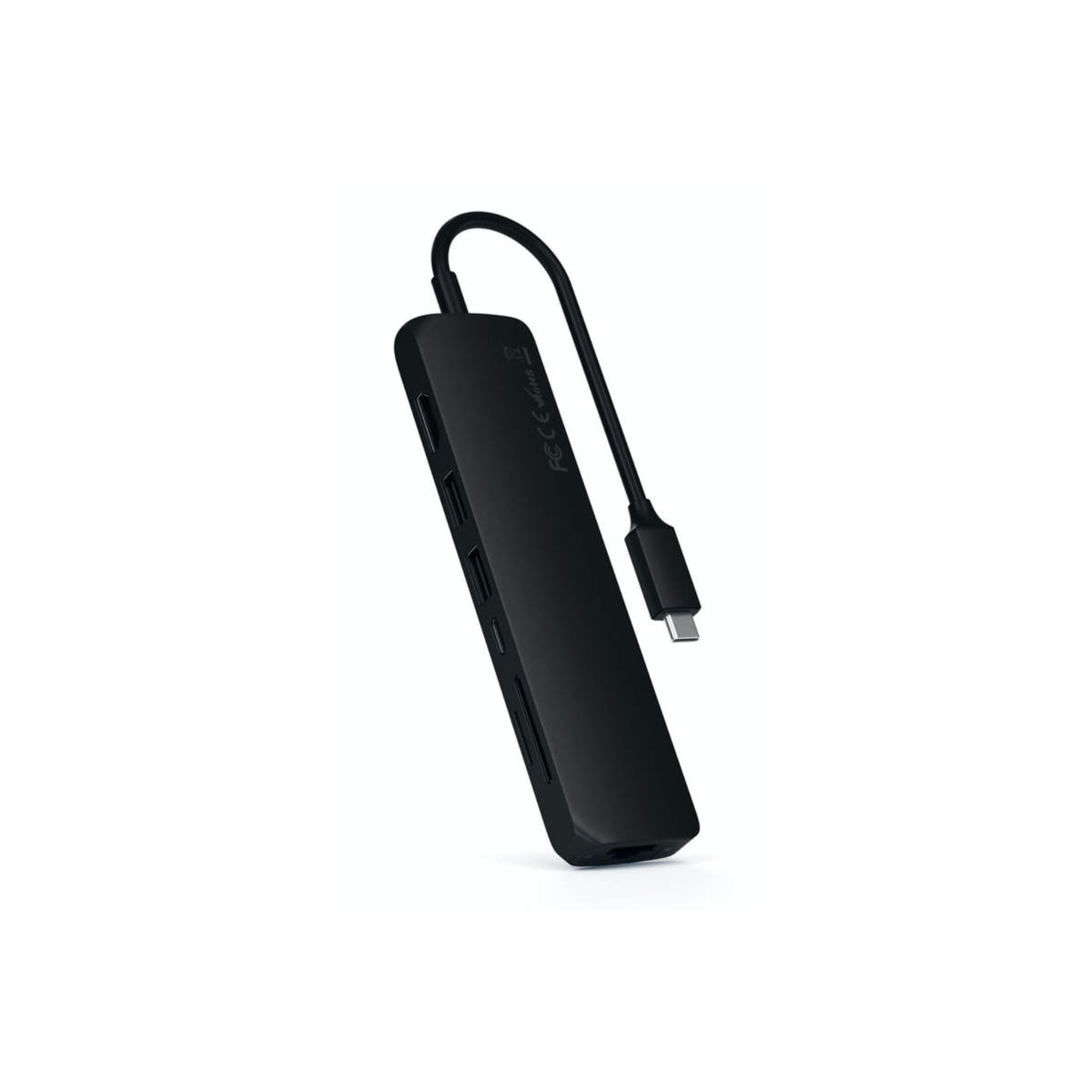 Satechi Aluminium Type-C Slim Multiport (1xHDMI 4K,2x USB-A,1x SD,1x Ethernet) - Black