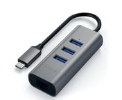 Satechi TYPE-C 2-in-1 3 Port USB 30 Hub & Ethernet - Space Gray