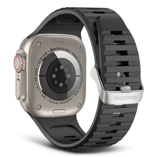 DECODED SILICONE ULTRA APPLE WATCH 42/49MM TRACTION STRAP BLACK