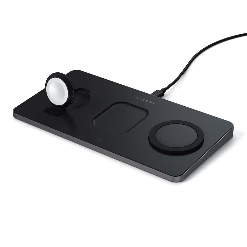 Satechi Trio Wireless Charging Pad (Apple Watch, Airpods, iPhone) - Black