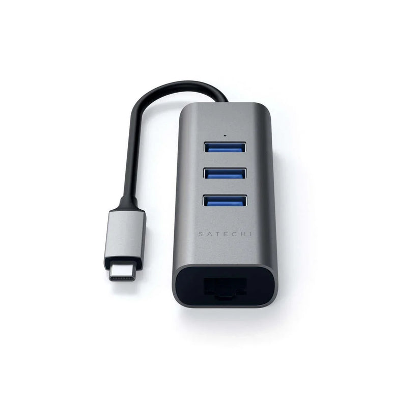 Satechi TYPE-C 2-in-1 3 Port USB 30 Hub & Ethernet - Space Gray