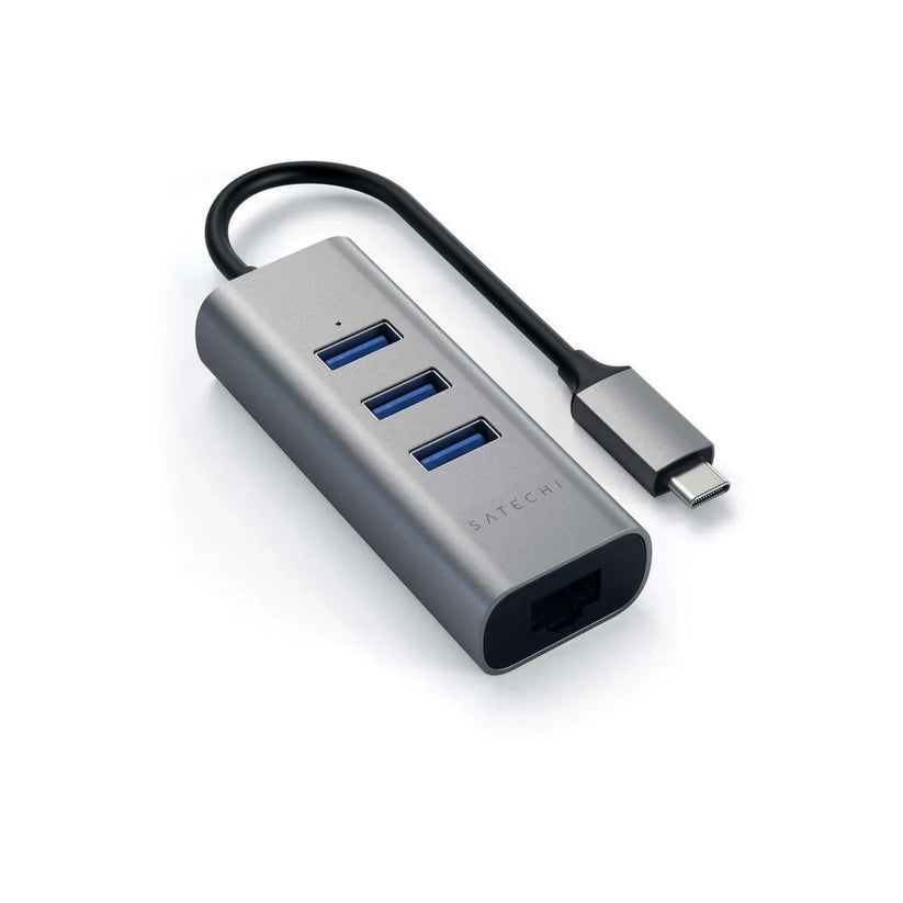 Satechi TYPE-C 2-in-1 3 Port USB 30 Hub & Ethernet - Space Gray