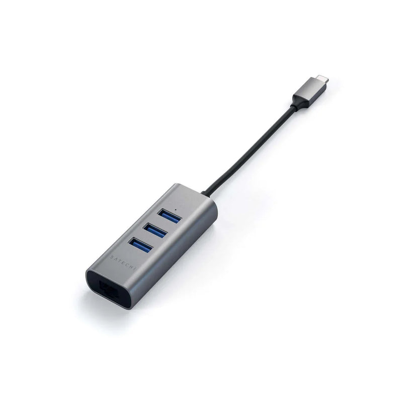 Satechi TYPE-C 2-in-1 3 Port USB 30 Hub & Ethernet - Space Gray
