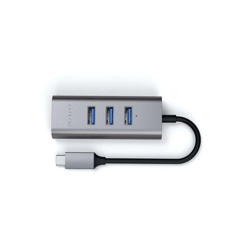 Satechi TYPE-C 2-in-1 3 Port USB 30 Hub & Ethernet - Space Gray