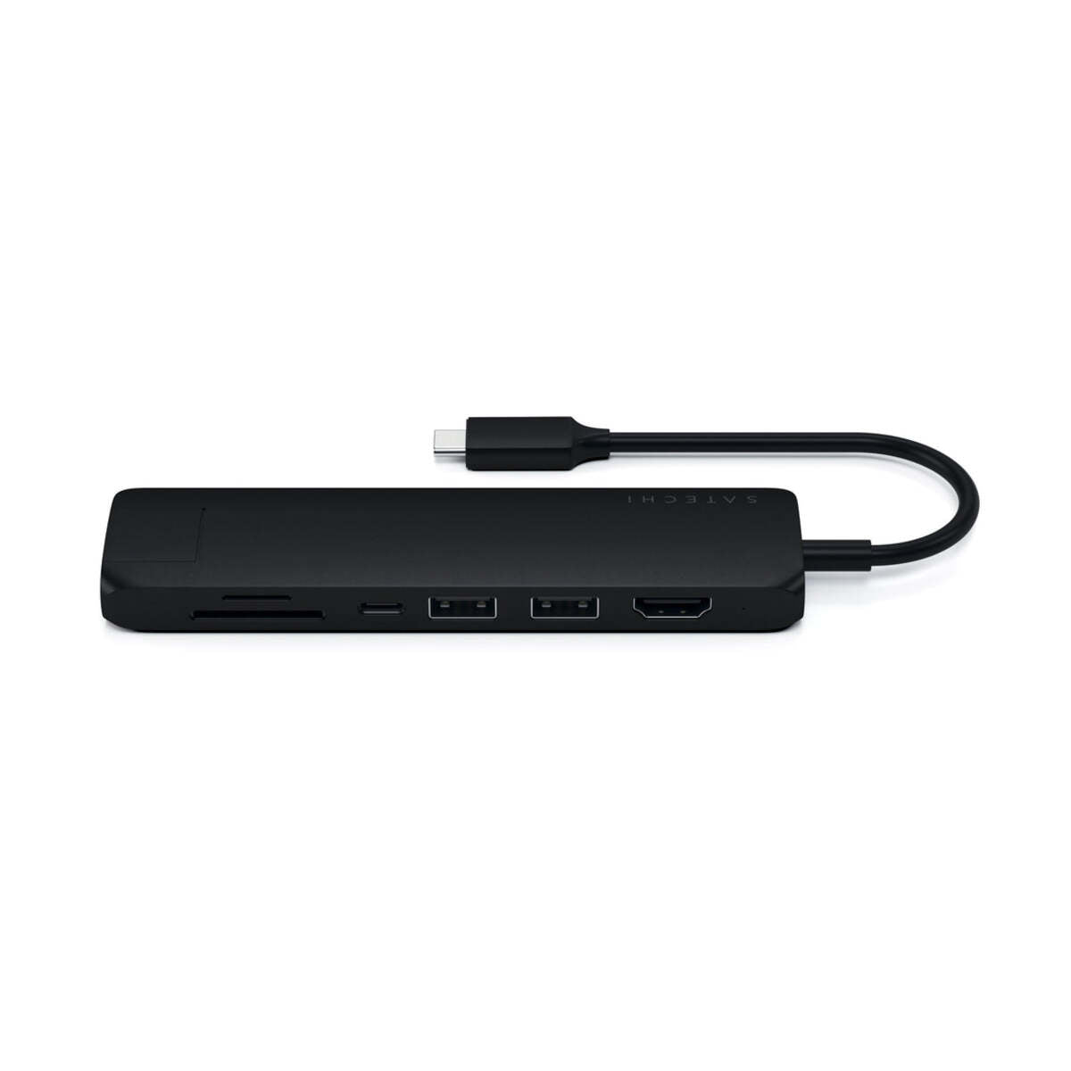 Satechi Aluminium Type-C Slim Multiport (1xHDMI 4K,2x USB-A,1x SD,1x Ethernet) - Black