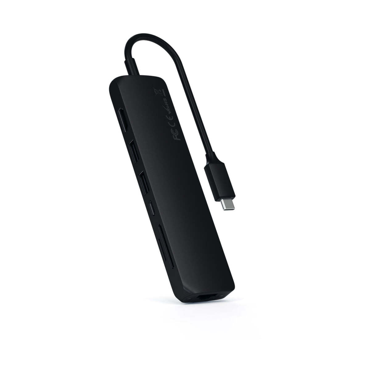 Satechi Aluminium Type-C Slim Multiport (1xHDMI 4K,2x USB-A,1x SD,1x Ethernet) - Black