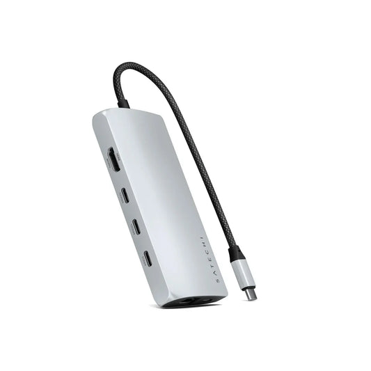Satechi USB-C MultiPort Adapter 8K with Ethernet V3 - Silver