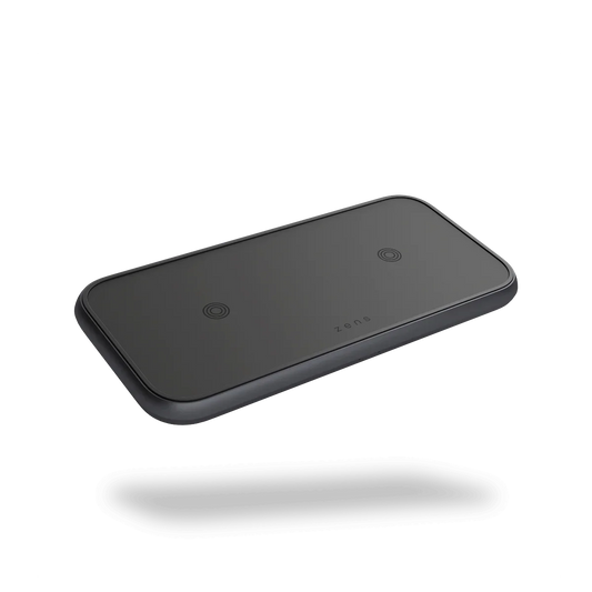 Dual Aluminium Wireless Charger – Black