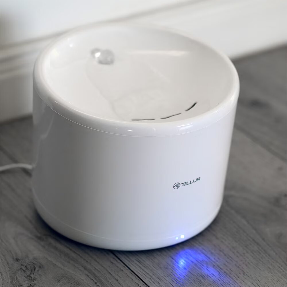 Dispenser apa animale WiFi Tellur Smart, 2L, Alb
