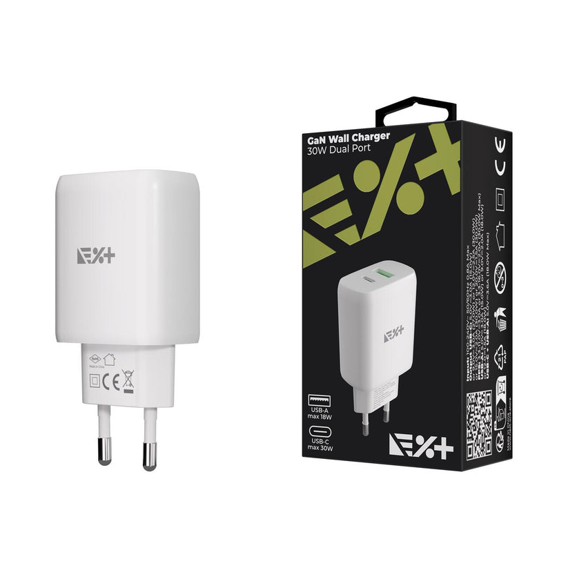 Adaptor priza NEXT ONE 30W GaN, USB-A & USB-C
