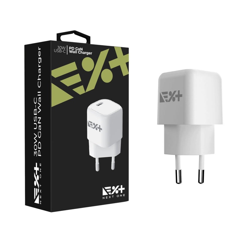 Next One 30W USB-C PD Gan Wall Charger - White