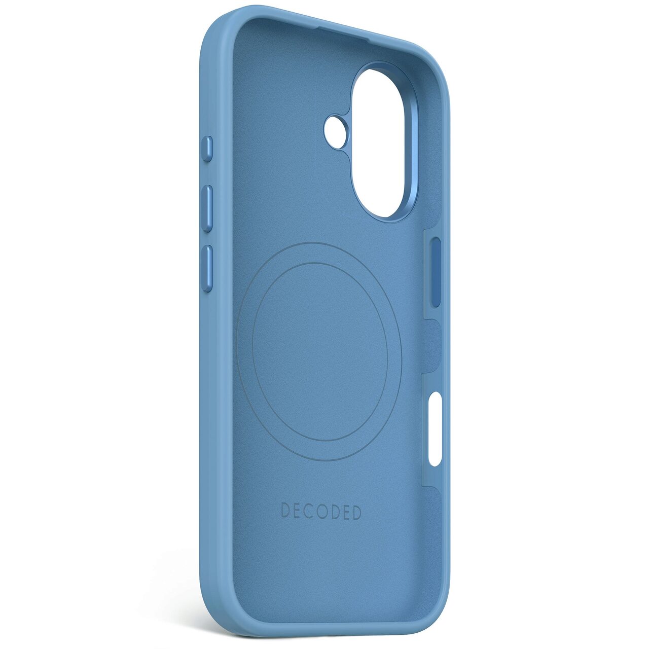 Husa de protectie DECODED din silicon pentru iPhone 16, Albastru