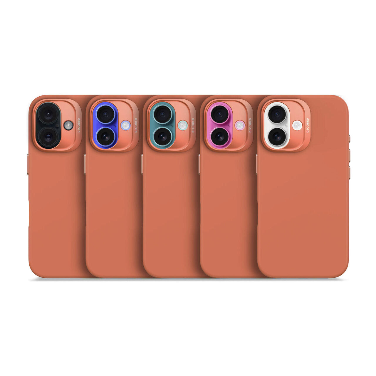 Husa de protectie DECODED din silicon pentru iPhone 16, Portocaliu