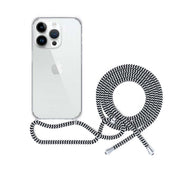 Epico Nake String Case iPhone 14 Pro - White transparent / Black-white