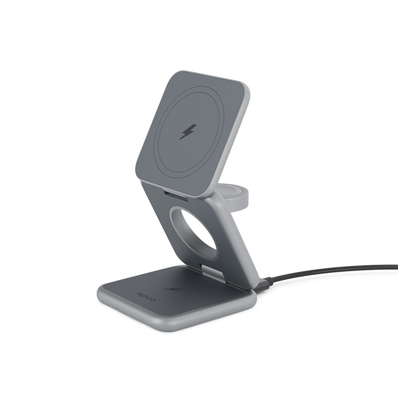 ISTYLE Mag+ Foldable Wireless Charger MagSafe compatible - Space Gray