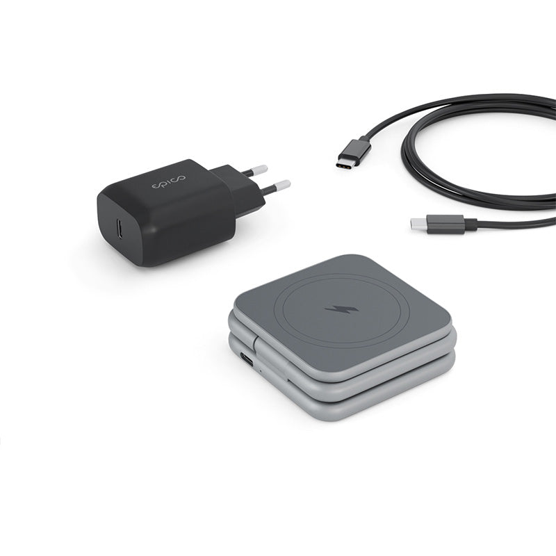 ISTYLE Mag+ Foldable Wireless Charger MagSafe compatible - Space Gray