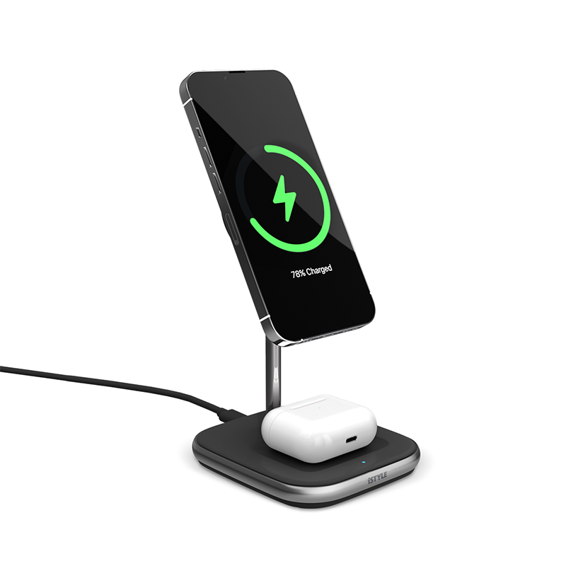 iStyle 2 in 1 MagSafe Wireless Charger - Black