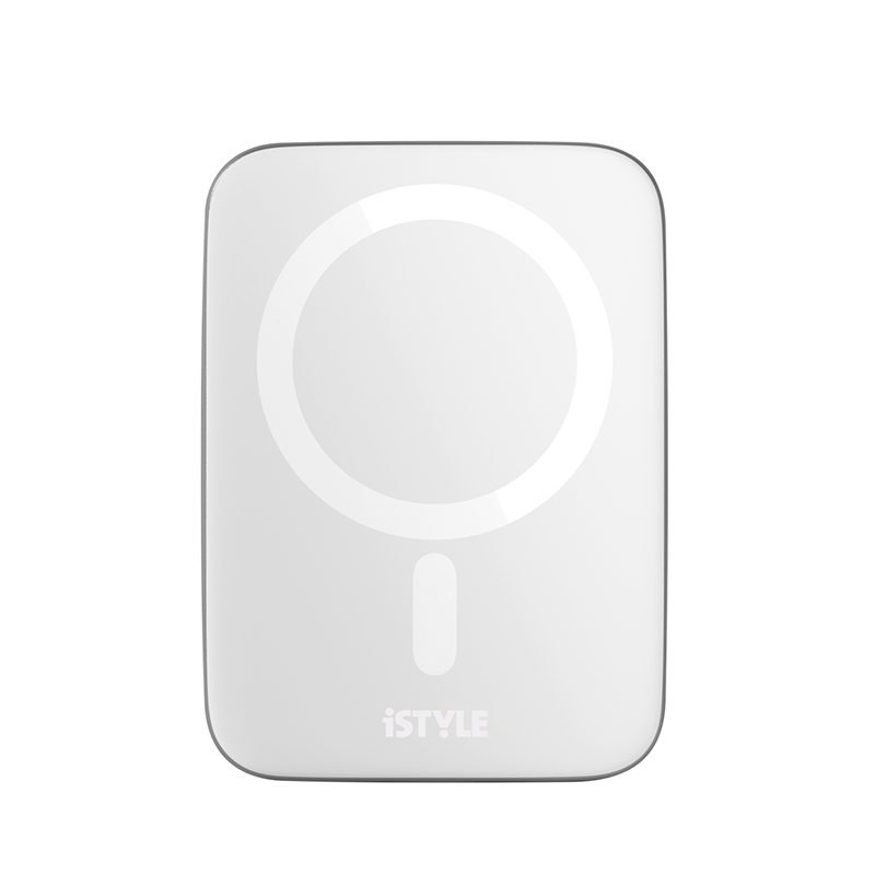 ISTYLE Ultrathin Wireless Car Charger - MagSafe compatible - Silver/White