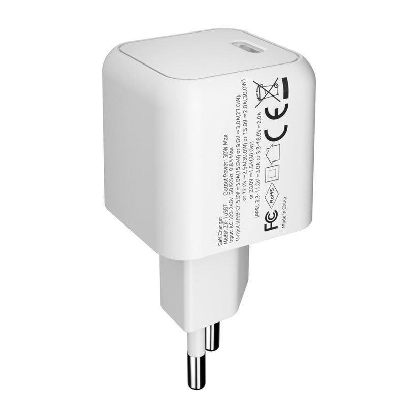 Next One 30W USB-C PD Gan Wall Charger - White