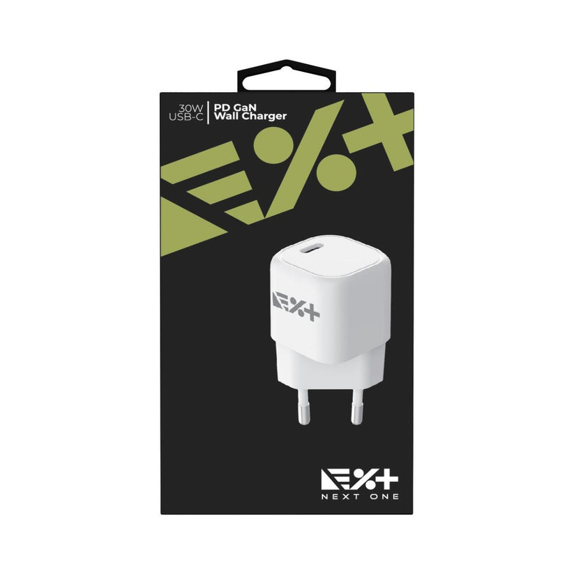 Next One 30W USB-C PD Gan Wall Charger - White