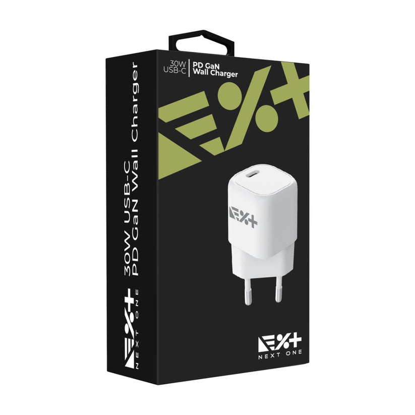 Next One 30W USB-C PD Gan Wall Charger - White