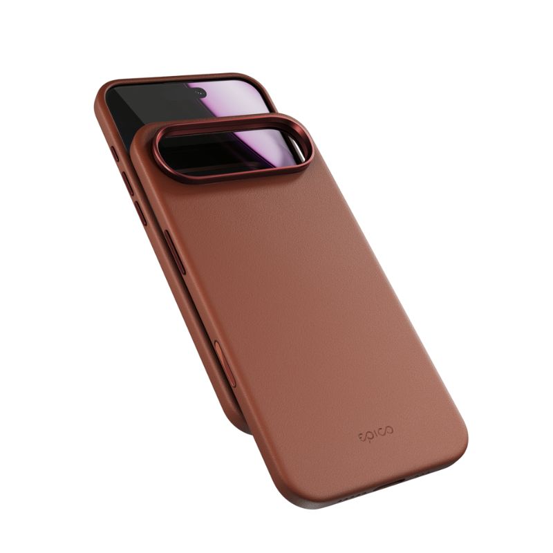 Epico Leather Pro Mag+ Case iPhone 17 Air Qi2 & MagSafe Compatible - brown