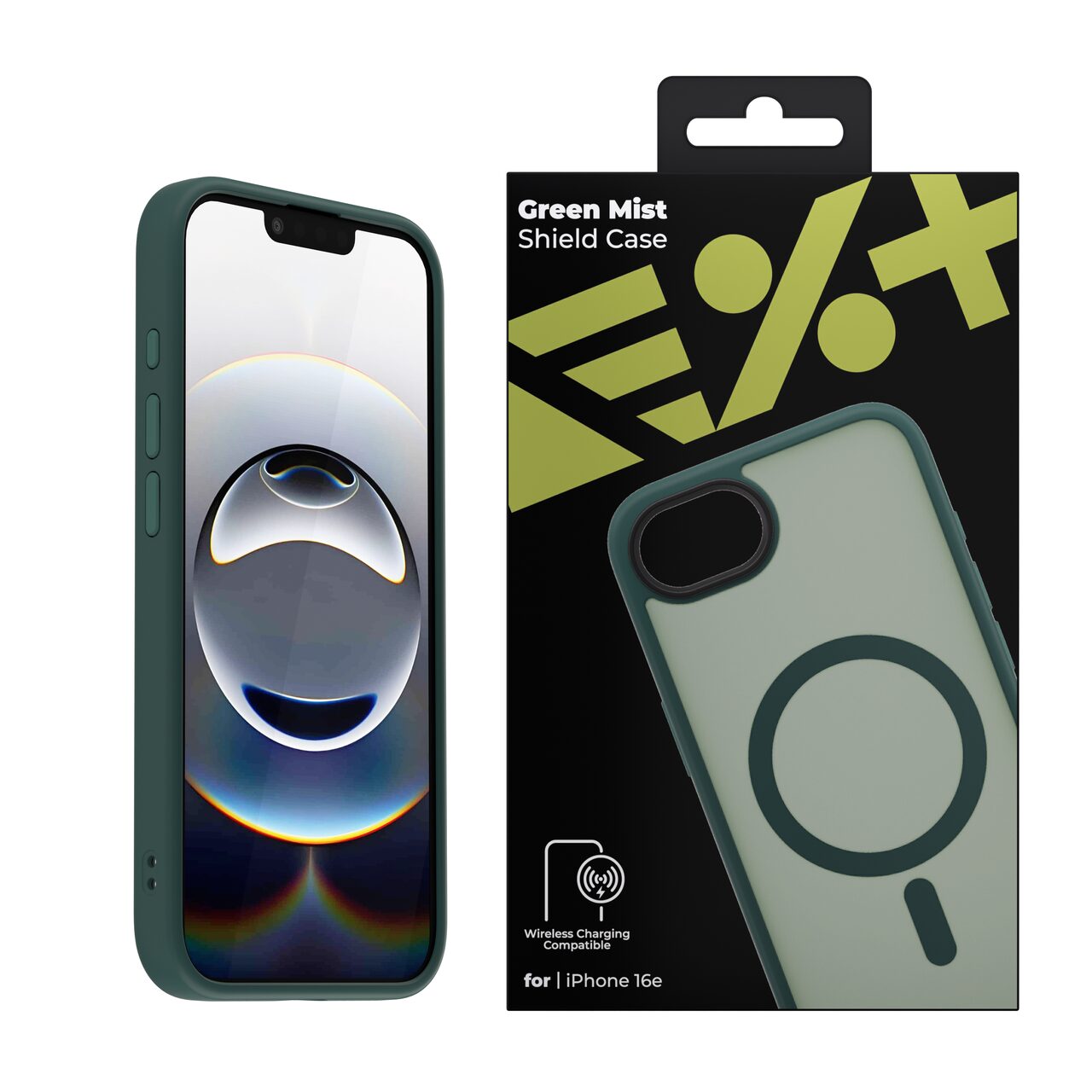 Husa de protectie NEXT ONE Mist Shield cu MagSafe pentru iPhone 16e, Verde