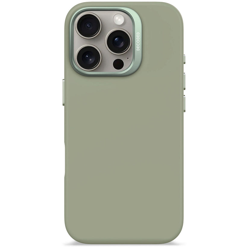 Husa de protectie DECODED din silicon pentru iPhone 16 Pro, Verde