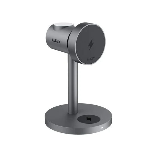 AUKEY MagFusion 3-in-1 Qi2 15W Magnetic Wireless Charger MFI Certified - iSTYLE.mk