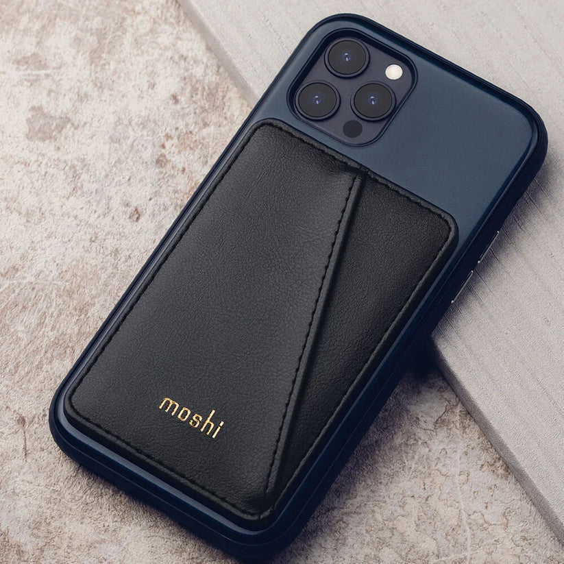 Slim Wallet Magnetic card wallet with tap-and-go pass-through - Black