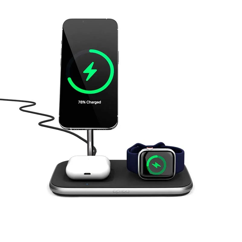 EPICO 3IN1 MagSafe Wireless Charger - black