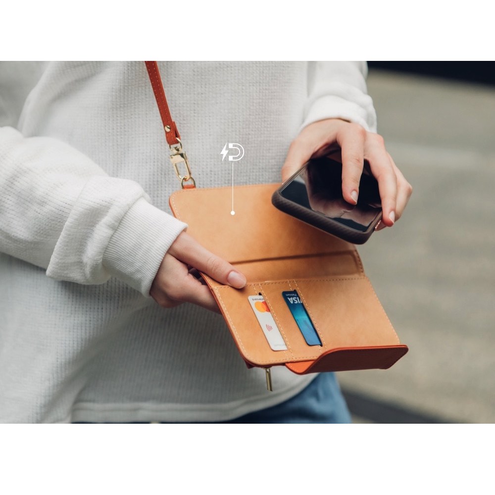 Crossbody Wallet All-in-one carrying wallet - Jet Black