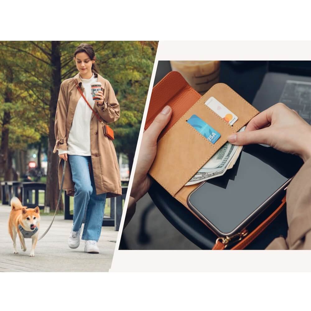 Crossbody Wallet All-in-one carrying wallet - Jet Black