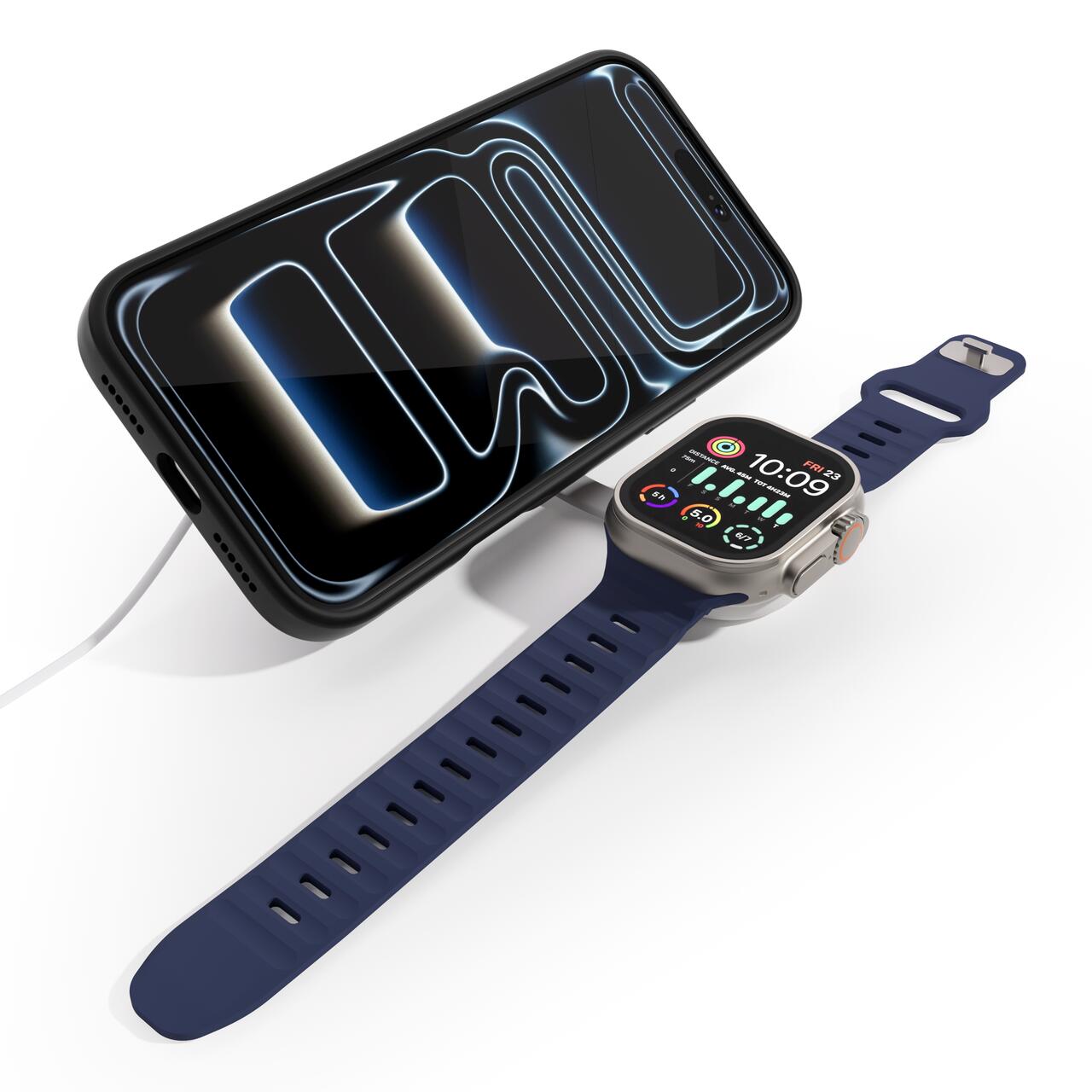 NOA MagSafe 2 in 1 wireless charger for iPhone & Apple Watch - iSTYLE.mk