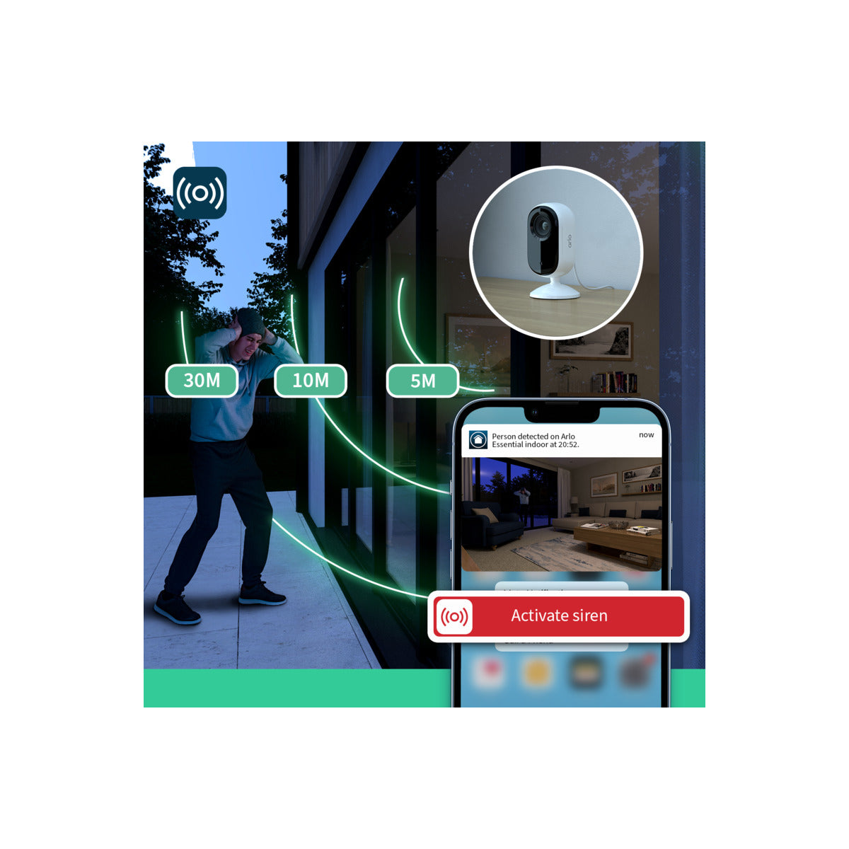 Arlo Essential (Gen.2) 2K Indoor Security Camera - 2 Camera Kit - White