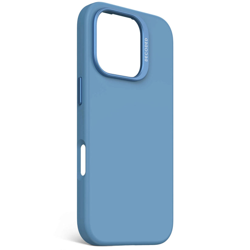 Husa de protectie DECODED din silicon pentru iPhone 16 Pro, Albastru