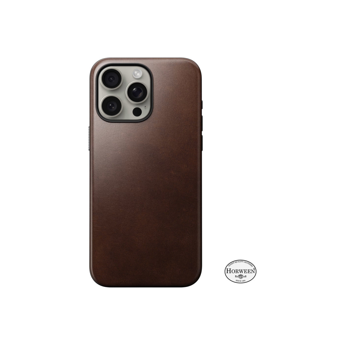 "Nomad Modern Leather Case, brown - iPhone 15 Pro Max"