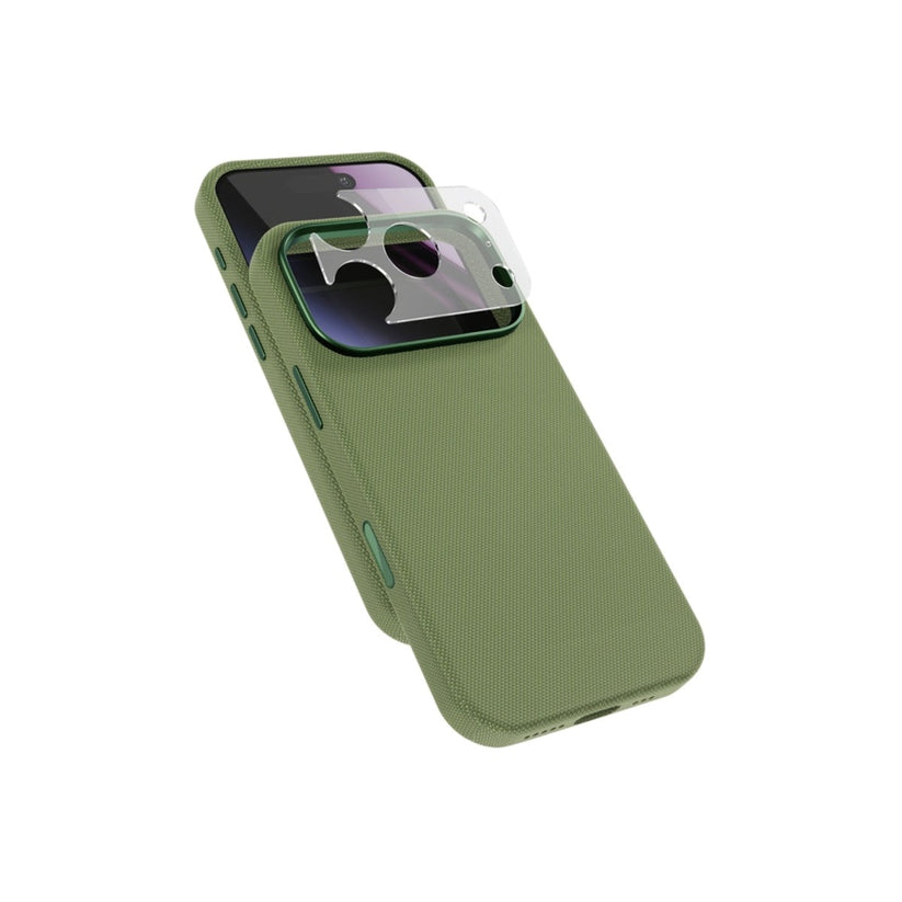 Epico SolidWoven Pro Mag+ Case iPhone 17 Pro/18 Pro Qi2 & MagSafe compatible - green (camera island protector)