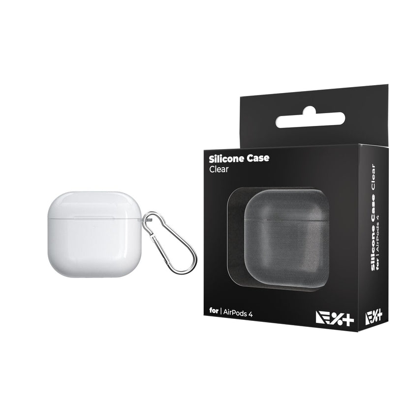 Футрола силиконска Next One за AirPods 4, транспарентна