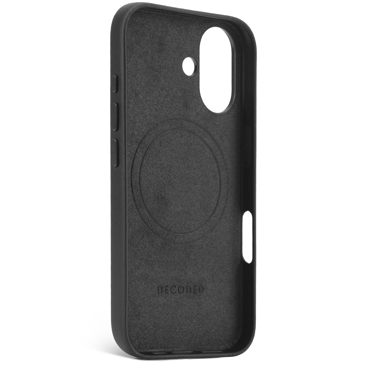 DECODED Leather Backcover for iPhone 16 - Black