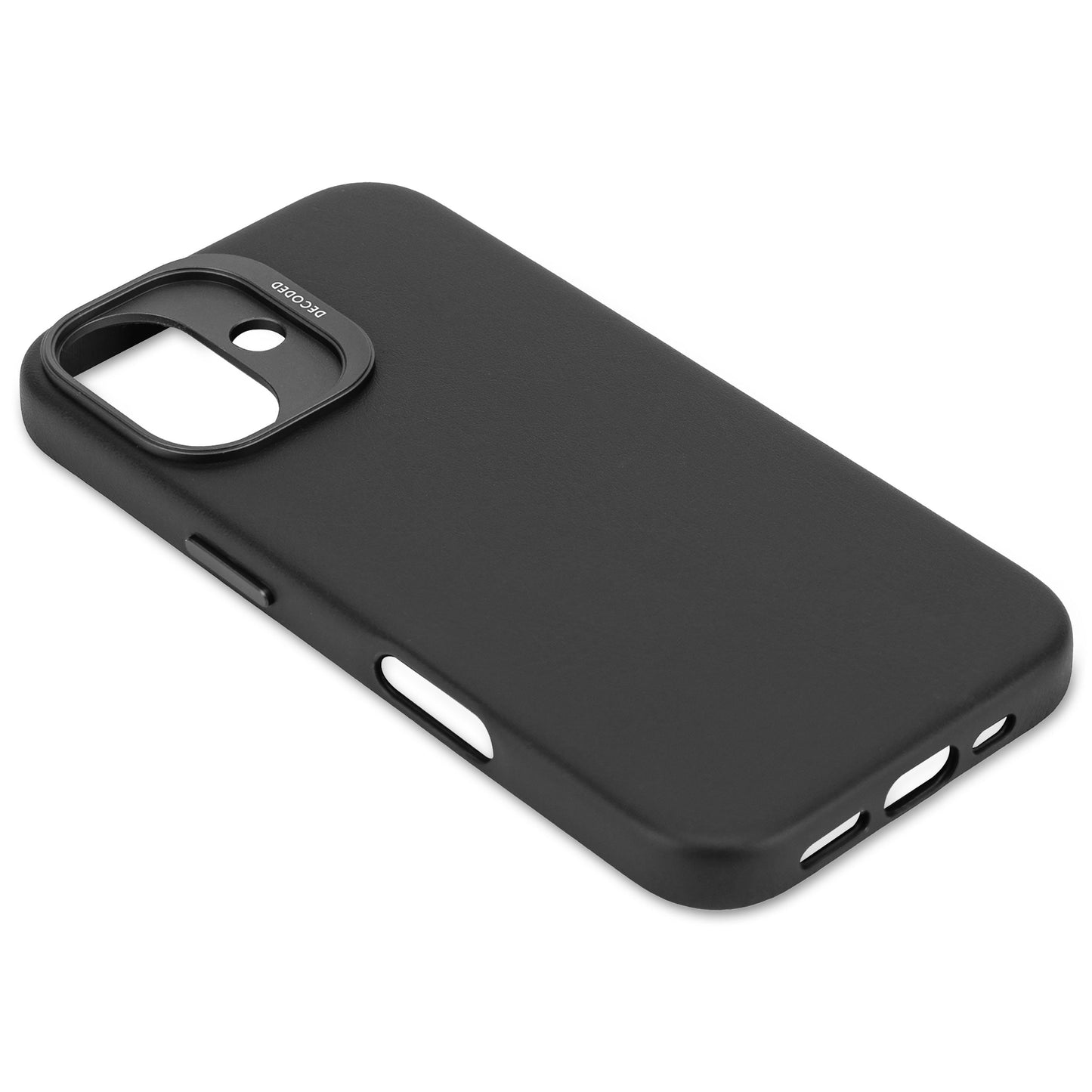 DECODED Leather Backcover for iPhone 16 - Black