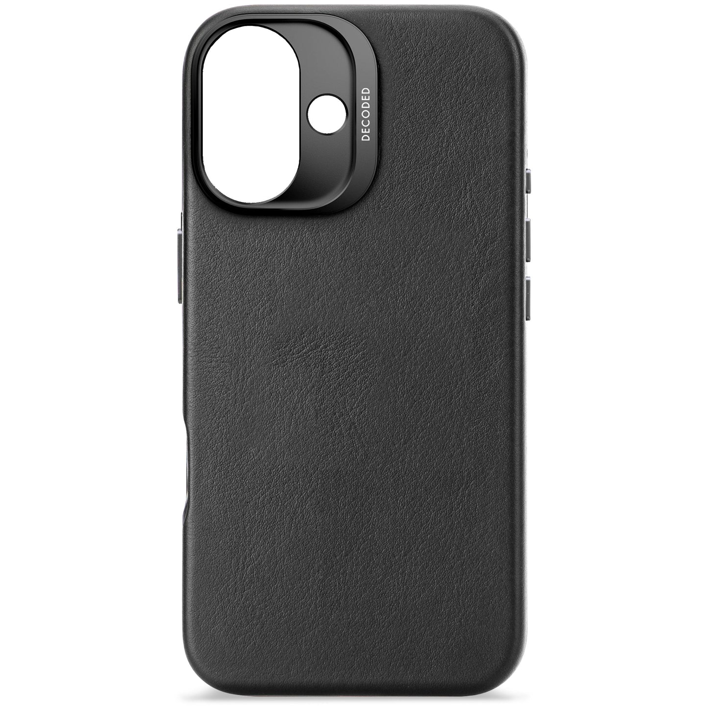 DECODED Leather Backcover for iPhone 16 - Black