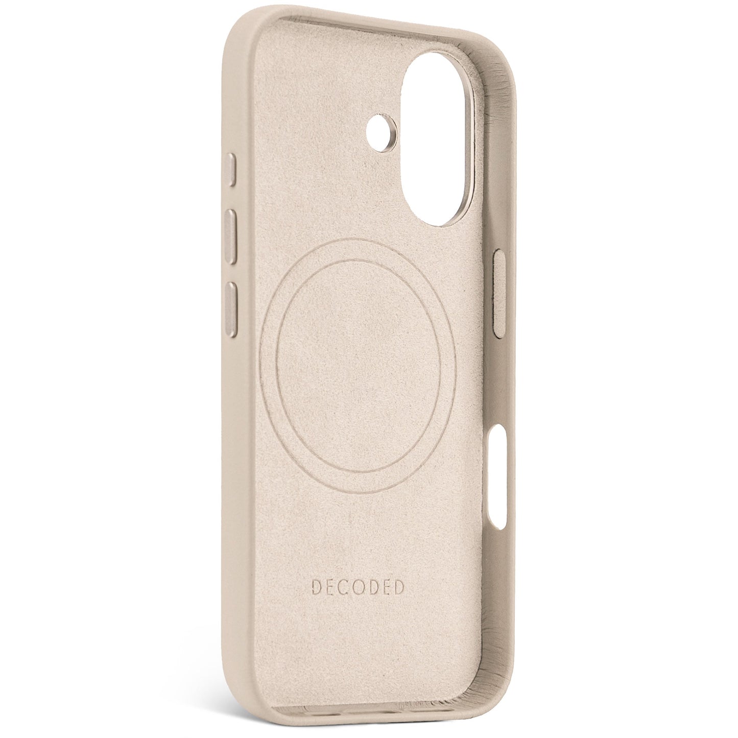 DECODED Leather Backcover for iPhone 16 - Clay Beige