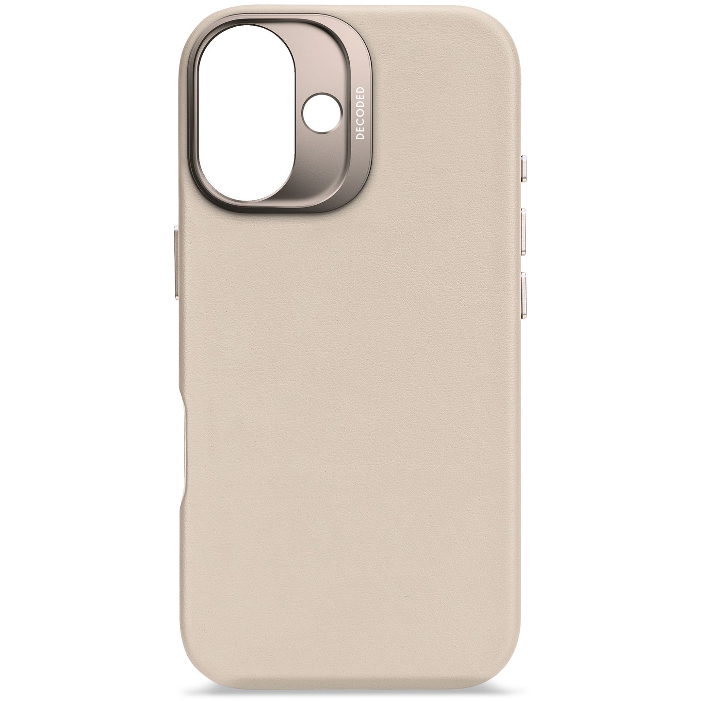 DECODED Leather Backcover for iPhone 16 - Clay Beige
