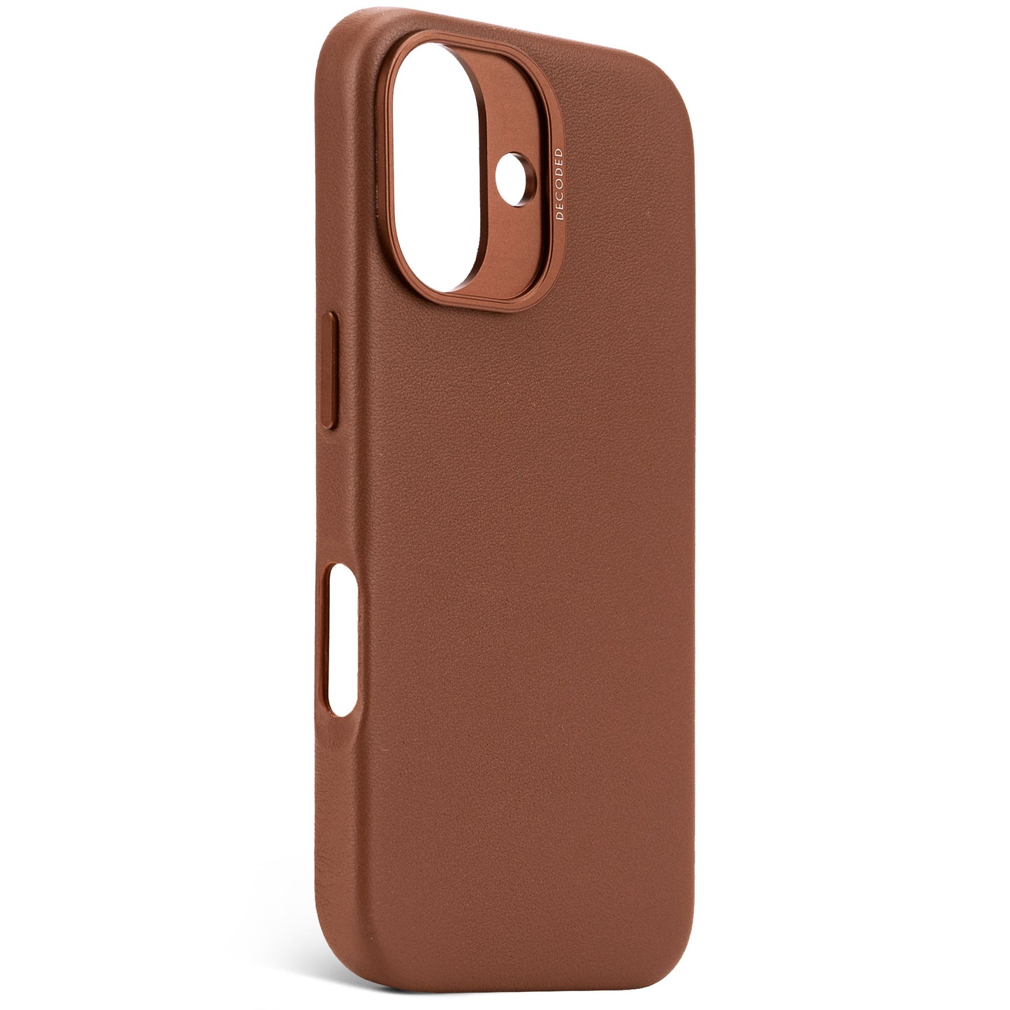 DECODED Leather Backcover for iPhone 16 - Tan Brown