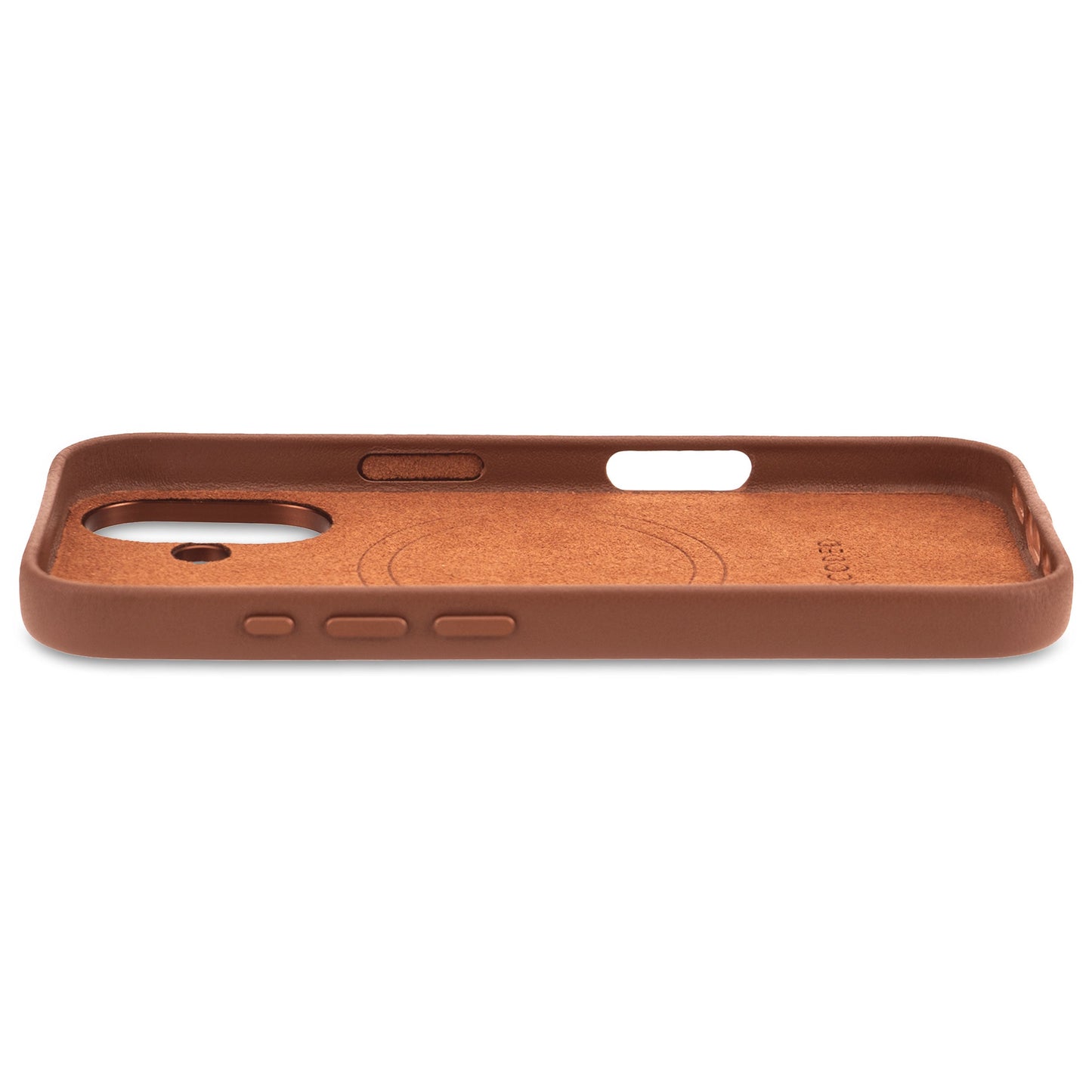 DECODED Leather Backcover for iPhone 16 - Tan Brown