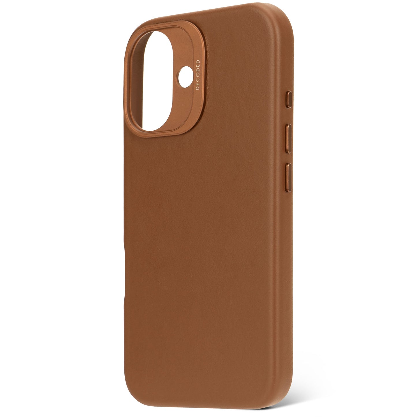 DECODED Leather Backcover for iPhone 16 - Tan Brown