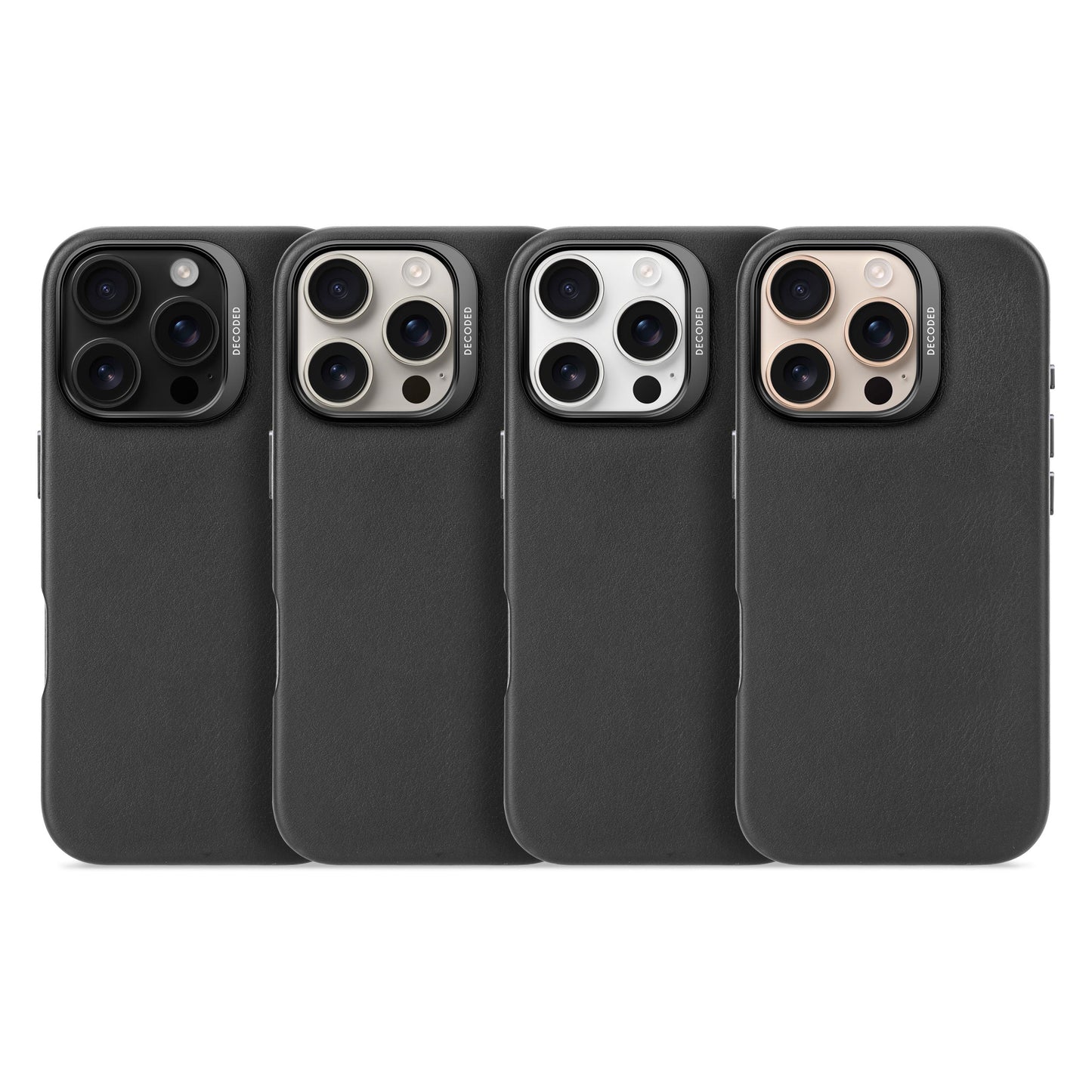 DECODED Leather Backcover for iPhone 16 Pro - Black