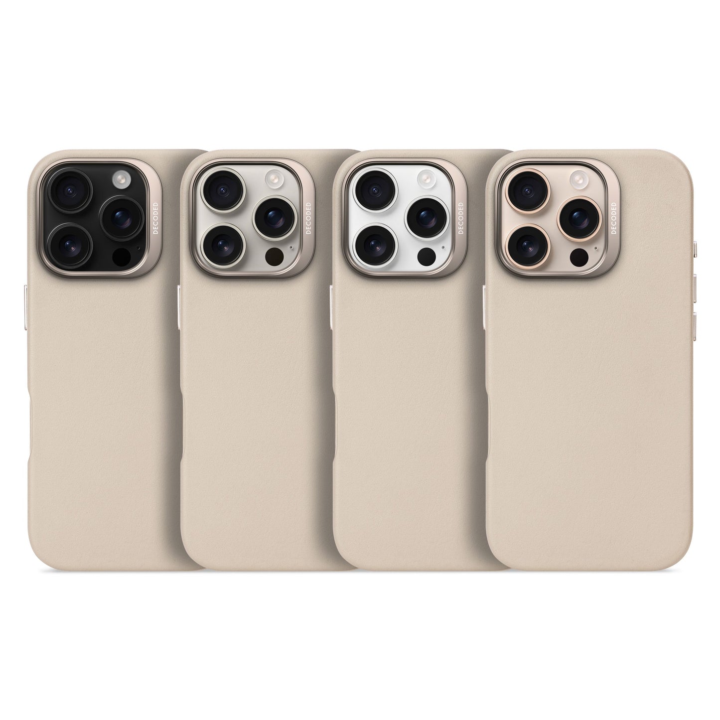 DECODED Leather Backcover for iPhone 16 Pro - Clay Beige